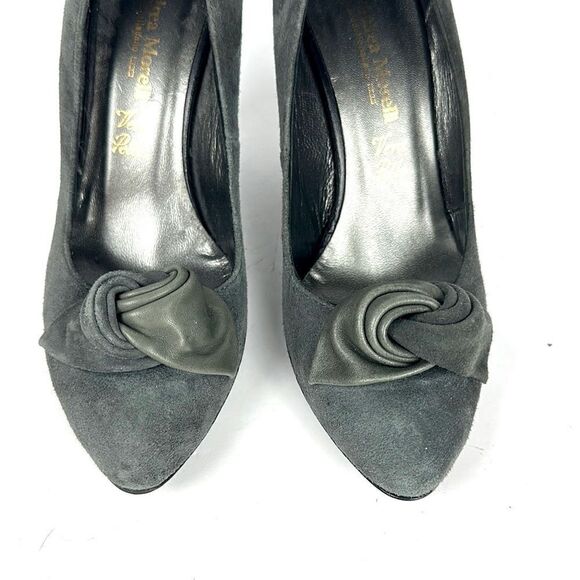 New Andrea Morelli Italy Gray Suede Pumps Heels EUR 36 US 6 - Picture 4 of 16